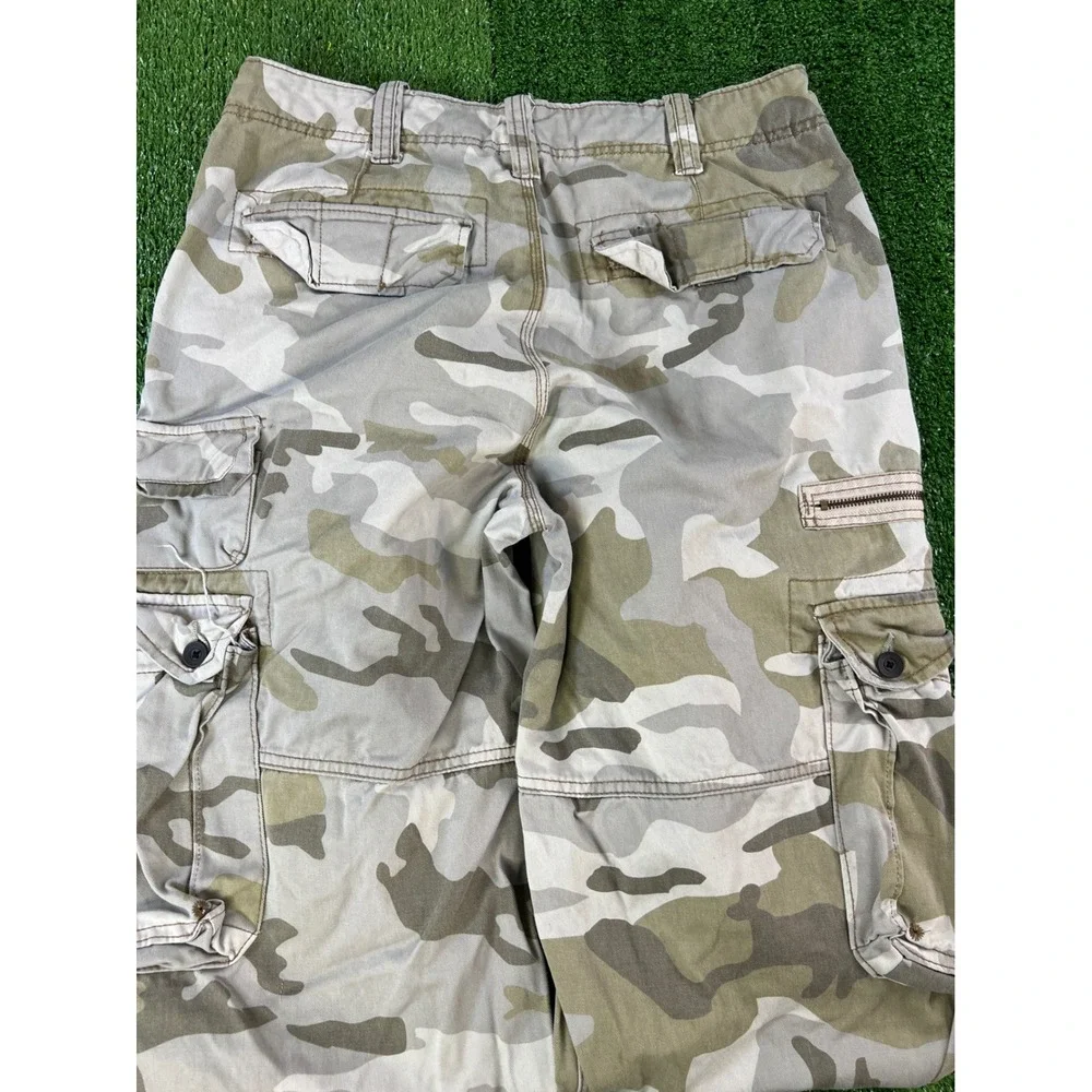 No Boundaries Mens Khaki Camo Cargo Pants 32x32 Relaxed Fit Tactical Utility - Picture 6 of 7